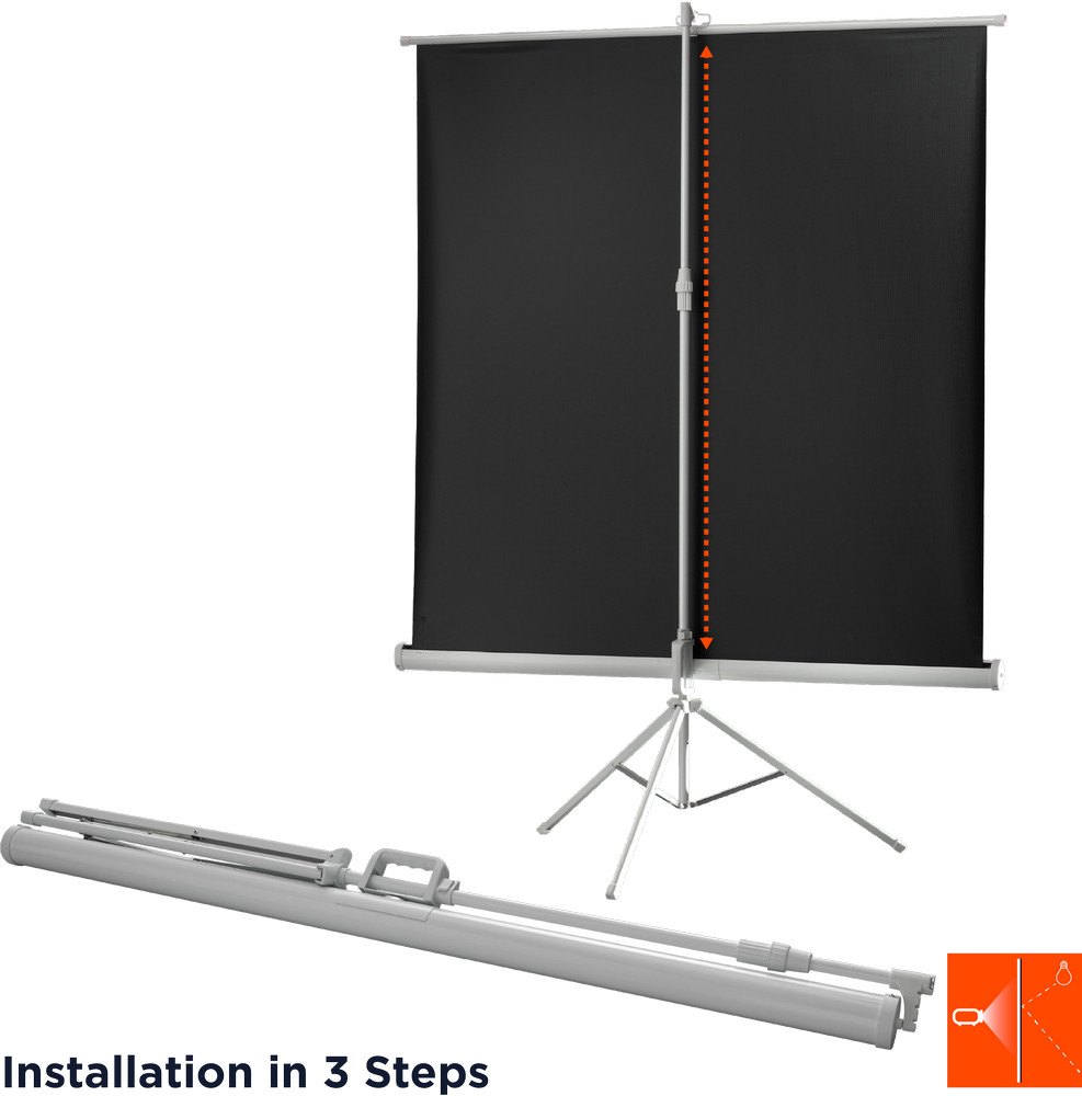 celexon Stativleinwand Economy 133 x 133 cm - White Edition