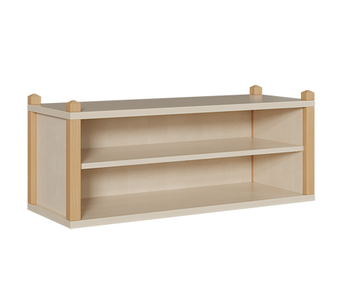 Stollen-Hängeregal mit 1 Einlegeboden, 40 cm tief B/H/T: 106x40x40 cm, Regal mit Rückwand und geschlossenen Seiten sowie 1 Einlegeboden