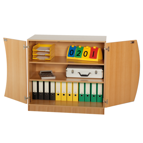 Unterschrank mit Wellentüren, 2 Einlegeböden B/H/T: 104,5x99x50 cm, Tür rechts Farbe Gelb