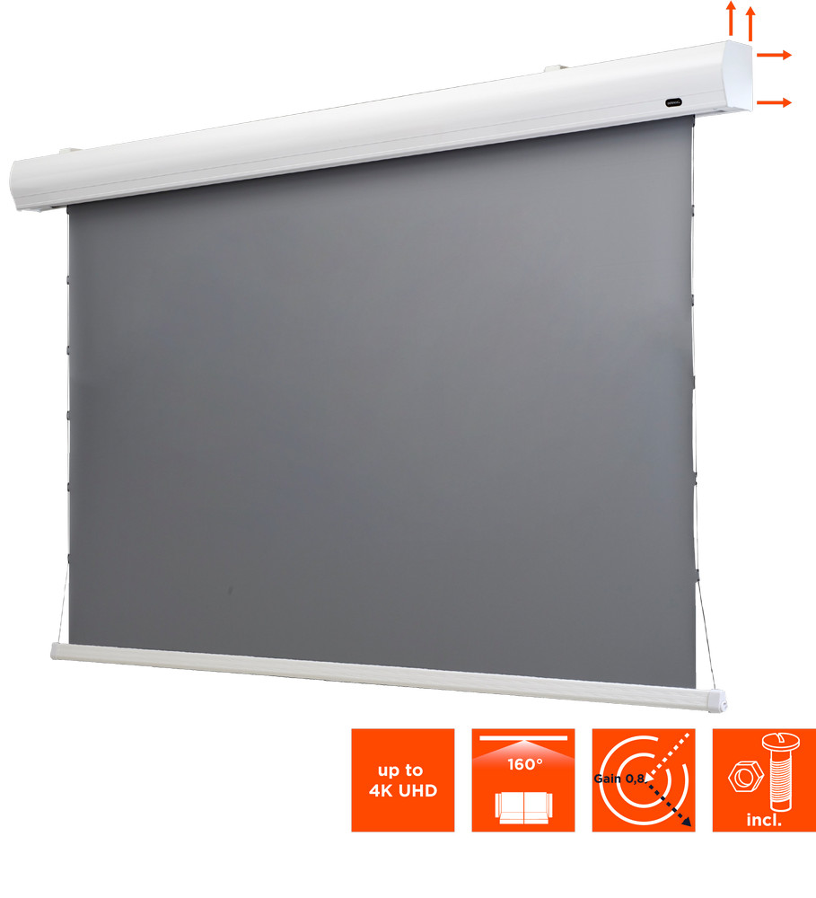 celexon HomeCinema Hochkontrastleinwand Tension 177 x 99 cm, 80" - Dynamic Slate ALR