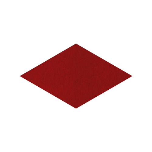 Akustikelement AKUSTIX Shape #13 B/H/T: 35x20x1,8 cm, PET Gestaltungspaneel in Raute-Form, Rot