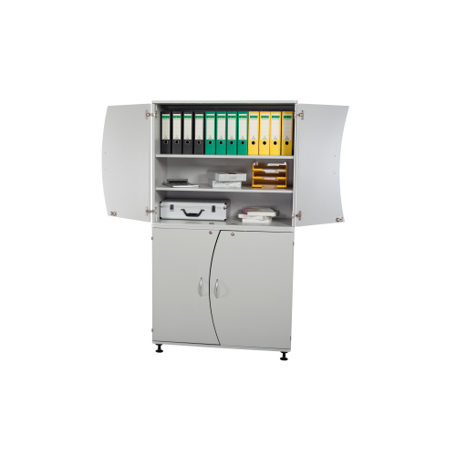 Wellenaufsatzschrank B/H/T: 104,5x91x50 cm, mit 2 verstellbaren Böden, Farbe: lichtgrün