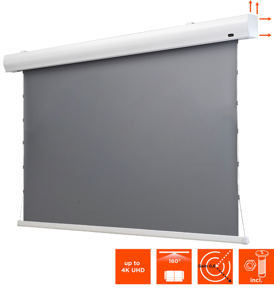 celexon HomeCinema Hochkontrastleinwand Tension 199 x 112 cm, 90" - Dynamic Slate ALR