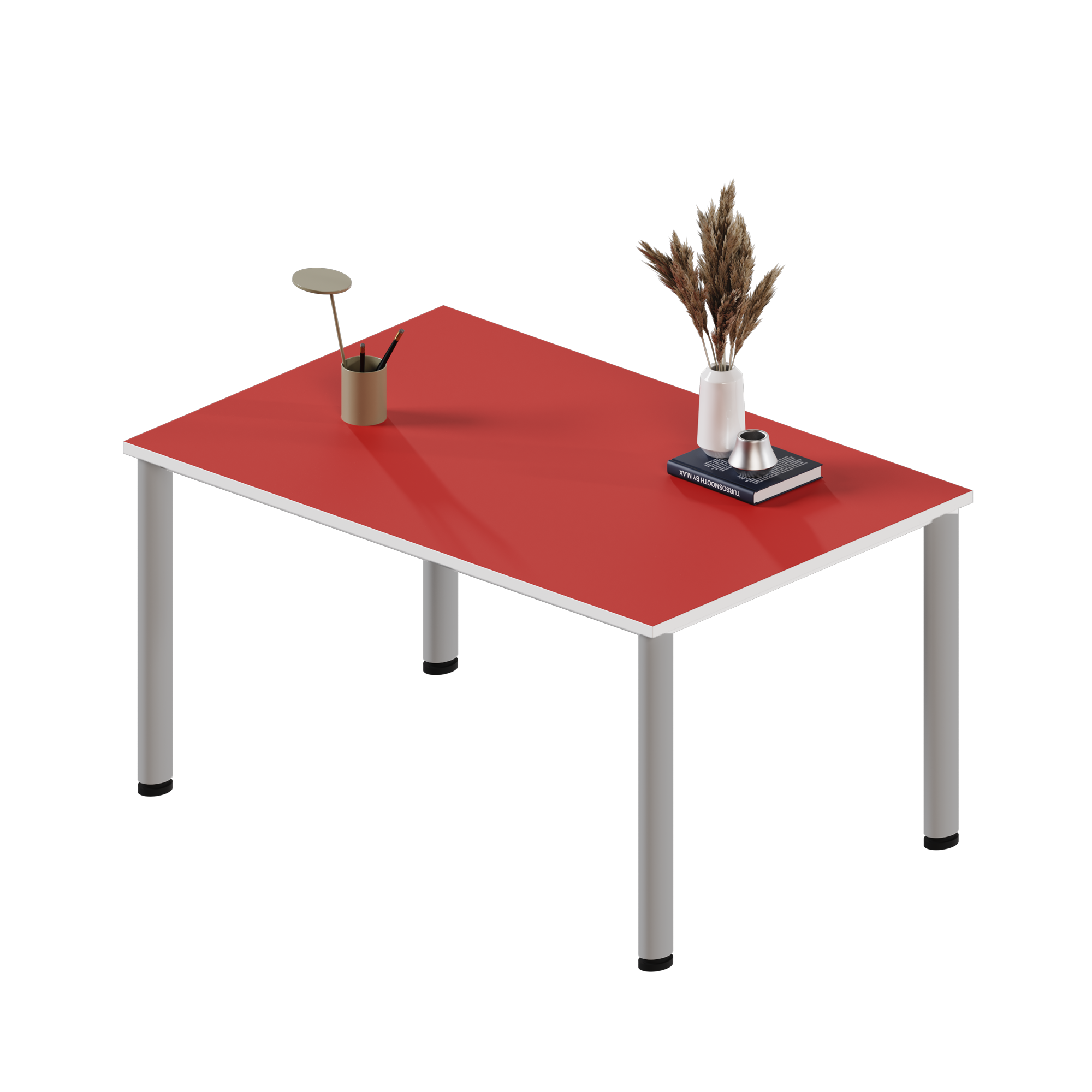 Speiseraumtisch rechteckig B/H/T: 120x46x80 cm, mit Linoleum, Stahlgestell Rundrohr 40 mm, Tischplatte mit ABS-Sicherheitskanten