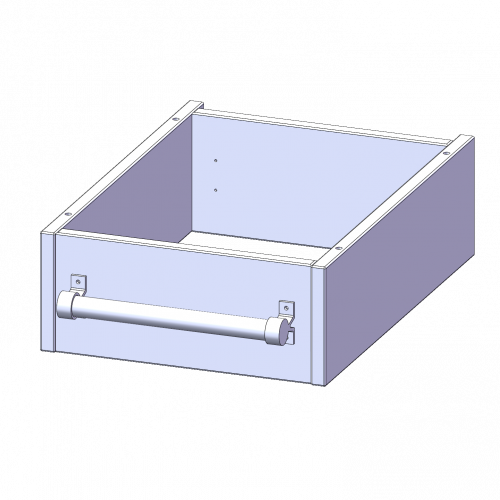 Leiterzarge zur Aufnahme einer Leiter - Serie evo180 Gesamthöhe 15 cm, für 36,1 cm breite und 50 cm tiefe Schrankwände