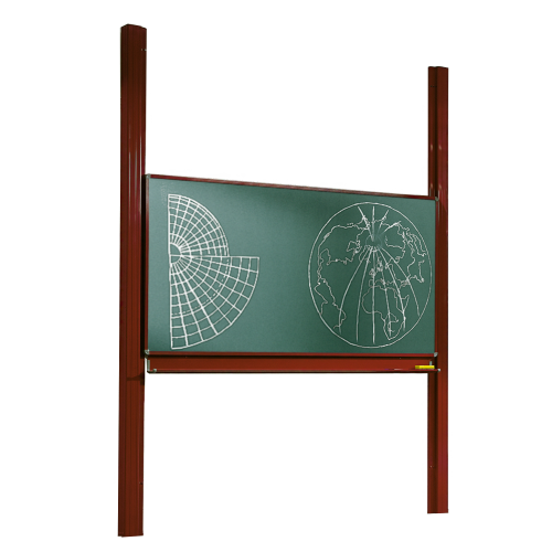 Pylonentafel, Schultafel mit einer Tafelfläche aus Premium Stahlemaille, Serie PY1 E B/H: 300x100 cm, grün