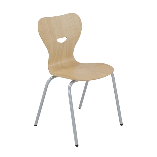 Vierbeinstuhl mit Sperrholz-Sitzschale Sitzhöhe DIN 4 - 38 cm