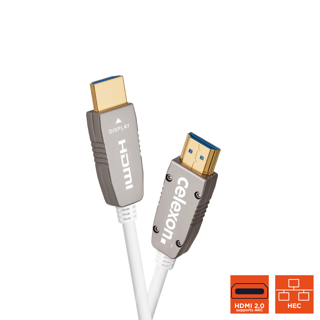 celexon UHD Optical Fibre HDMI 2.0b Active Kabel 25m, weiß