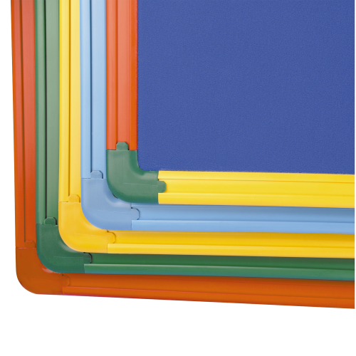Stofftafel blau B/H: 80x120 cm, doppelseitig, incl.2 Ständer, Rahmen blau