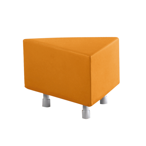 Hocker mit Stoffbezug, Sitzhöhe 39 cm als Sitzdreieck, B/H/T: 72x39x72 cm, Stoff schwer entflammbar