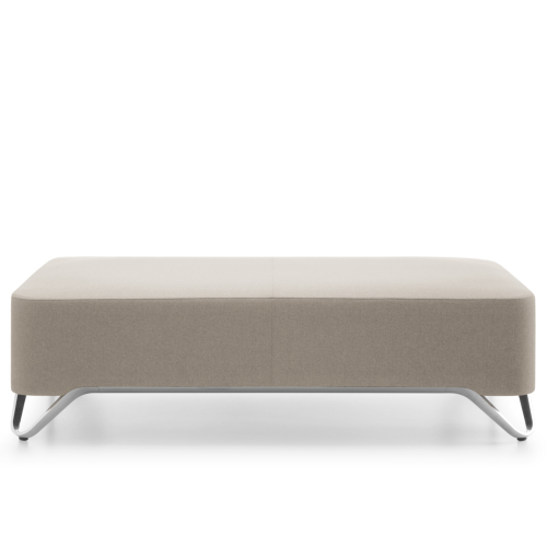 BOXIT - 2er Hockerelement, Design Sitzhocker B/H/T: 150x43x75 cm, Sitzhöhe 43 cm, Gestell aus Holz, Bezug Kunstleder