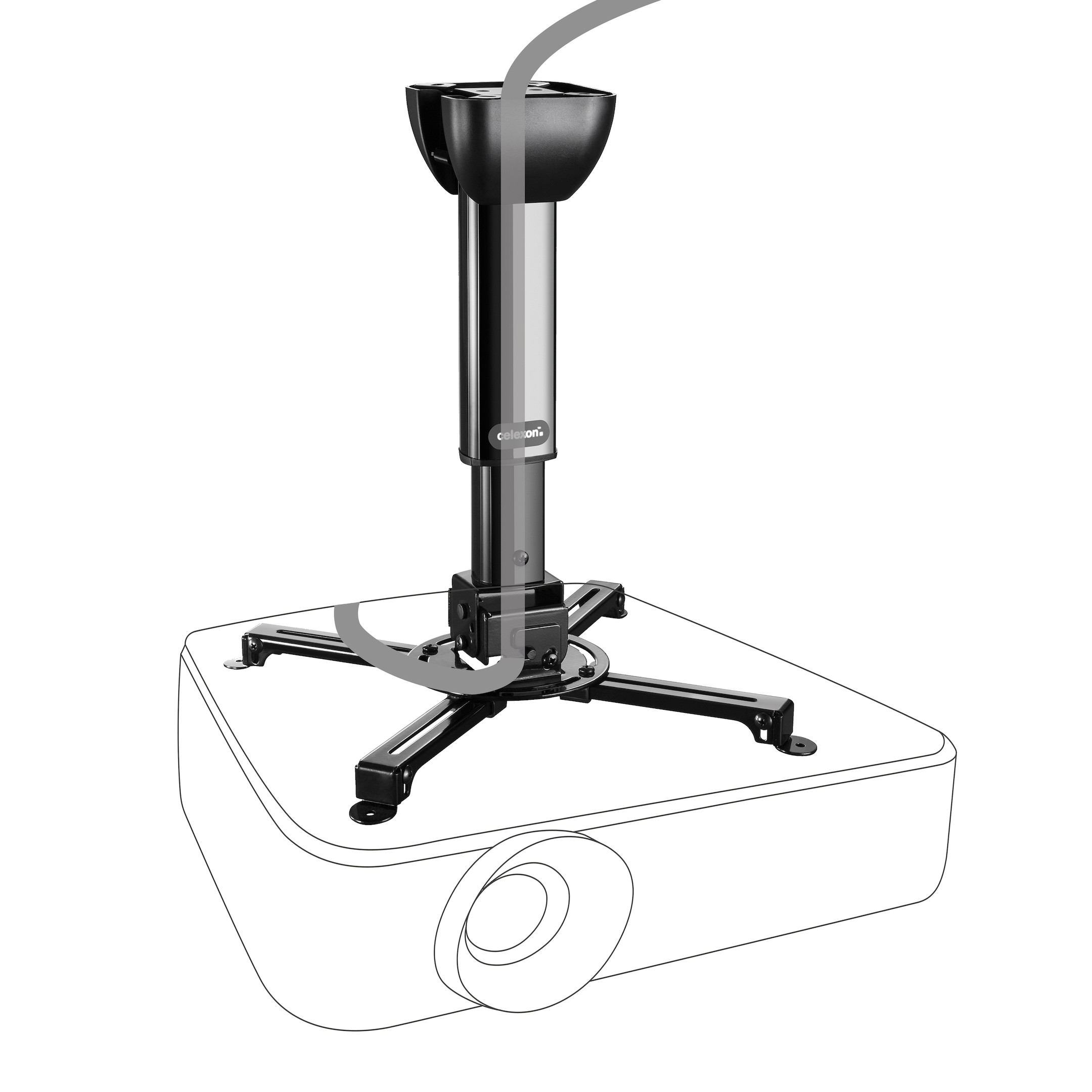 celexon Deckenhalterung universal MultiCel 4060 Pro - schwarz
