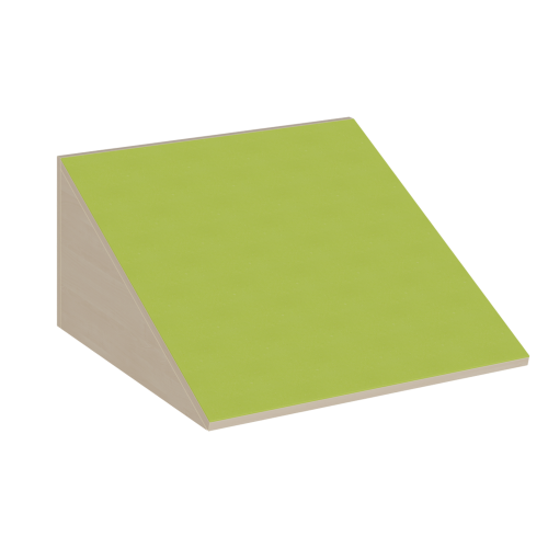Aufgang Rampe mit Linoleum-Deckplatte B/H/T: 70x35x70 cm, als geneigte Ebene zu Linoleum-Podesten passend