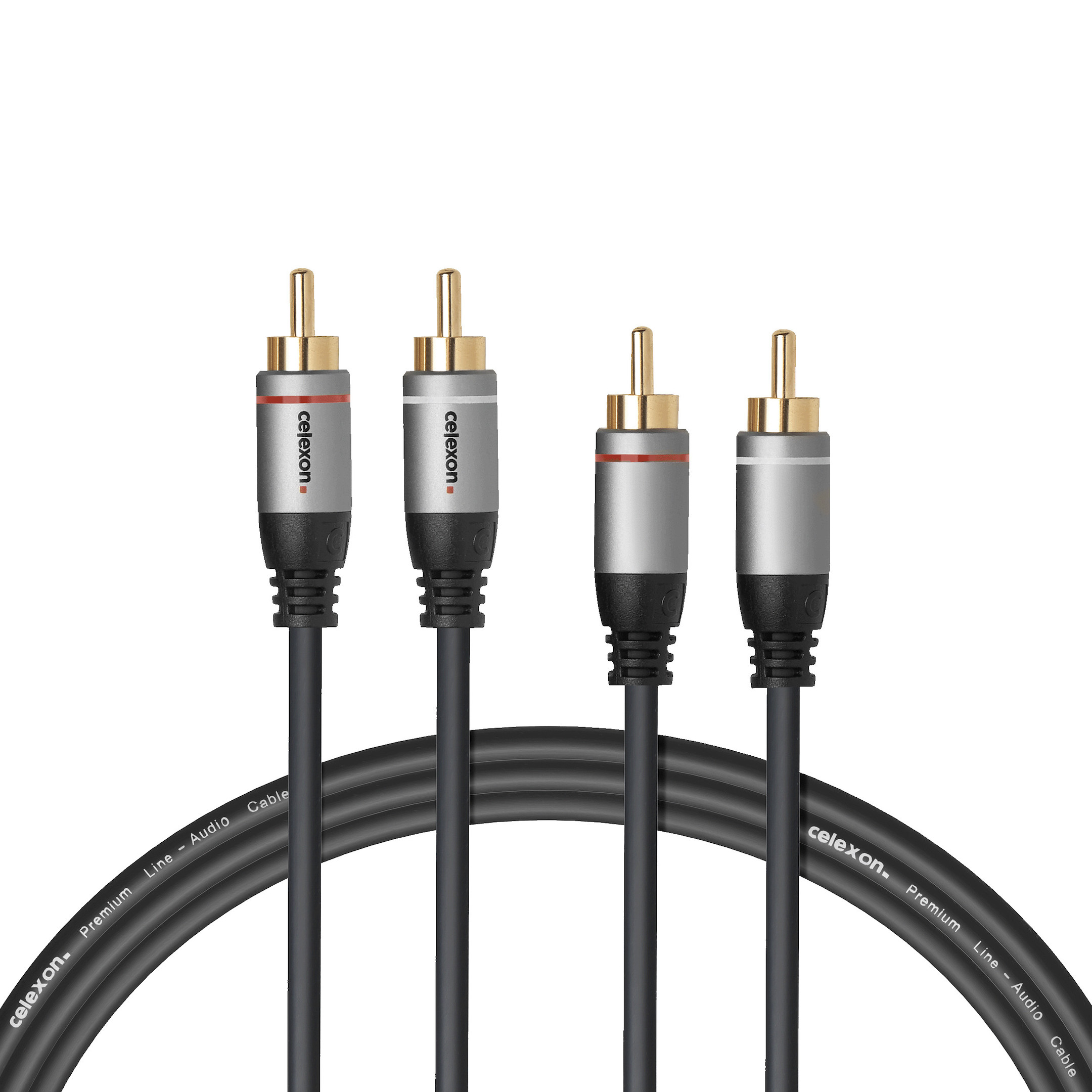 celexon 2x Cinch Stereo Audiokabel 3,0m - Professional Line