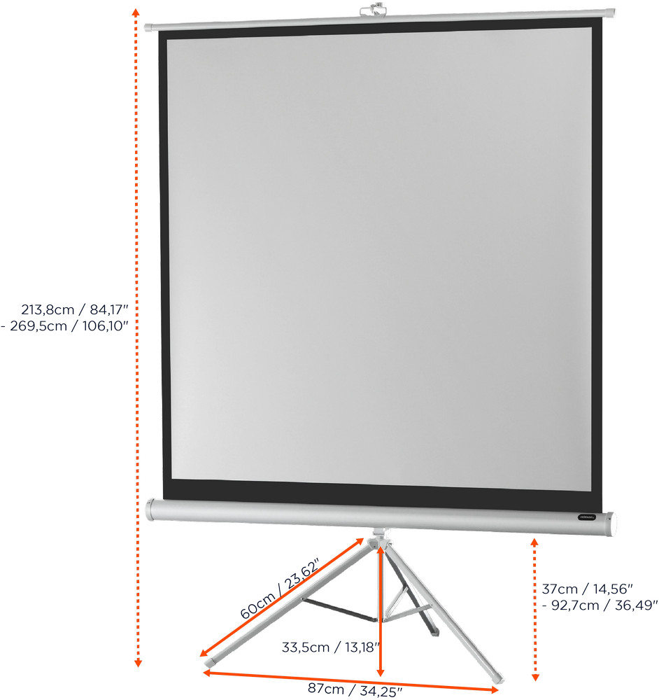 celexon Stativleinwand Economy 158 x 158 cm - White Edition