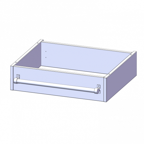 Leiterzarge zur Aufnahme einer Leiter - Serie evo180 Gesamthöhe 15 cm, für 60 cm breite und 50 cm tiefe Schrankwände