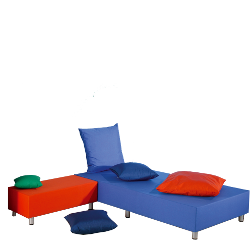 Wellness Oase Set 1 Bestehend aus 2 Elementen und 5 Kissen, Bezug Stoff