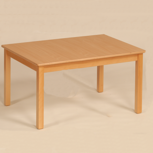 Massivholz Rechtecktisch, feststehend TI QK B/H/T: 160x76x80 cm  Melamintischplatte mit ABS-Kante