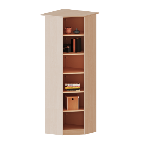 Innenecke als Regal, 6 Ordnerhöhen - Serie evo180 B/H/T: 80x226x80 cm, Für 50 cm tiefe Schrankwände, mit Sockel (81 mm)