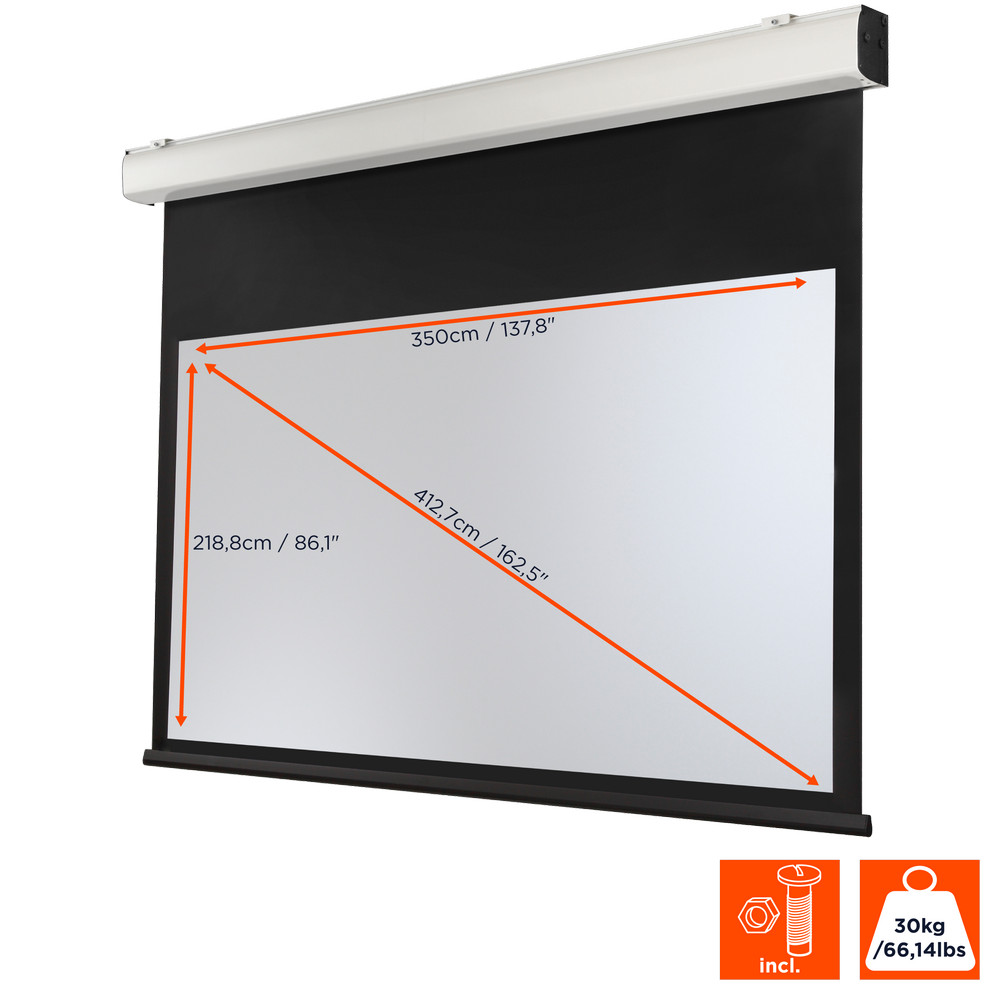 celexon Leinwand Motor Expert XL 350 x 219 cm