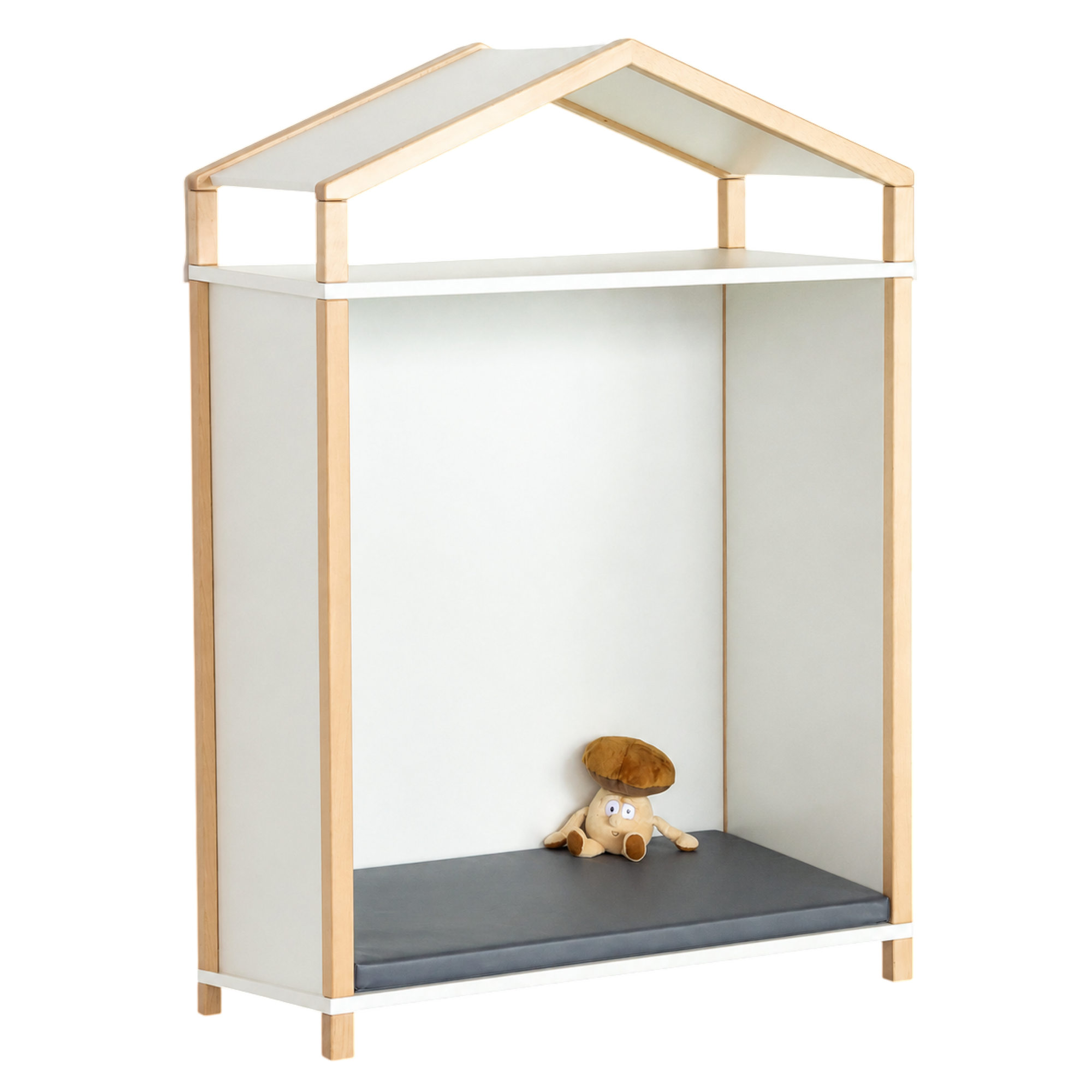 Rückzugshaus in Stollenbauweise mit Dach und Bodenmatte B/H/T: 106x120/145x60 cm, mit 1teiliger Bodenmatte