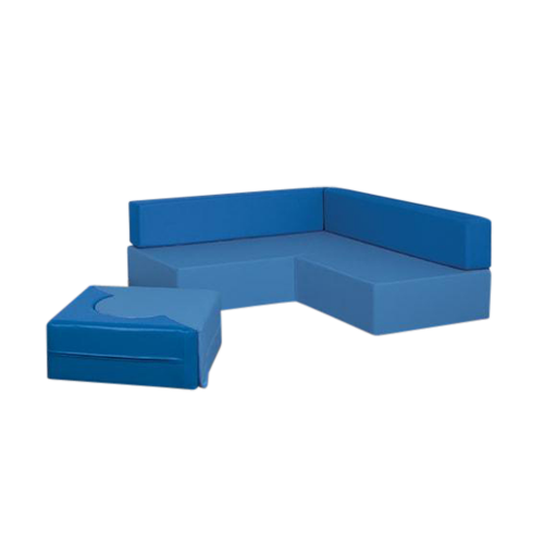 Kindersofa Luna mit Rückenlehne B/H/T: 130x24x130cm, Stoffgruppe C4 (Kunstleder)