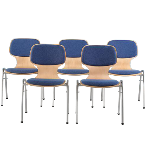Schalenstuhl stapelbar mit Rundrohrgestell Stapelstuhl mit Sitzschale und Vierfuß- Rundrohrgestell