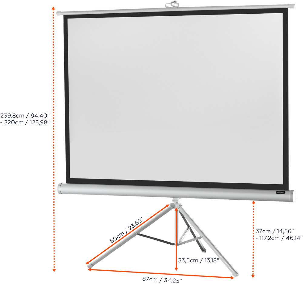 celexon Stativleinwand Economy 244 x 183 cm - White Edition