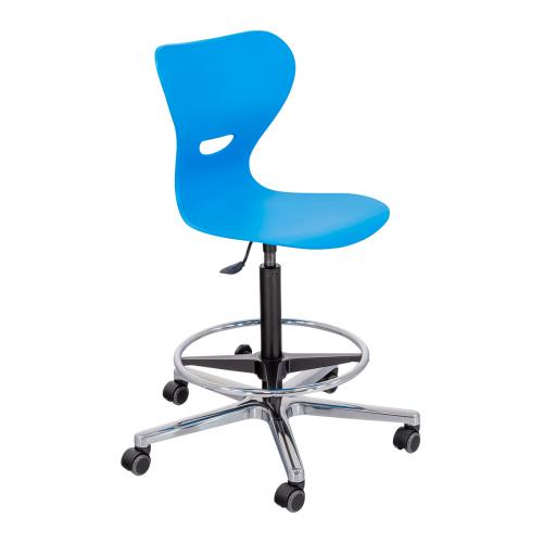 Höhenverstellbarer Drehstuhl mit Kunststoffsitzschale Serie SD7A, höhenverstellbar von 538 bis 787 mm, wahlweise mit Sitzpolster