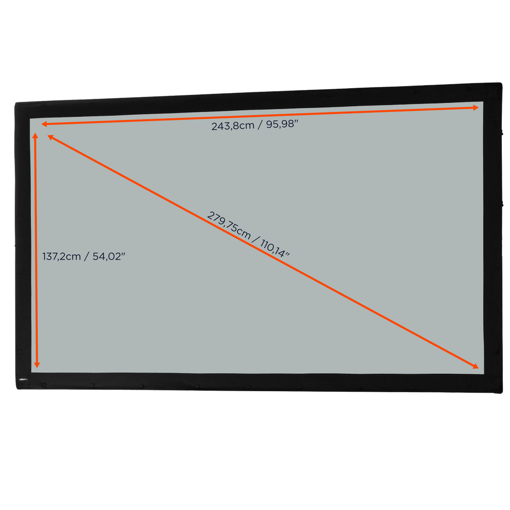 celexon Tuch für Faltrahmen Mobil Expert - 244 x 137 cm Rückprojektion