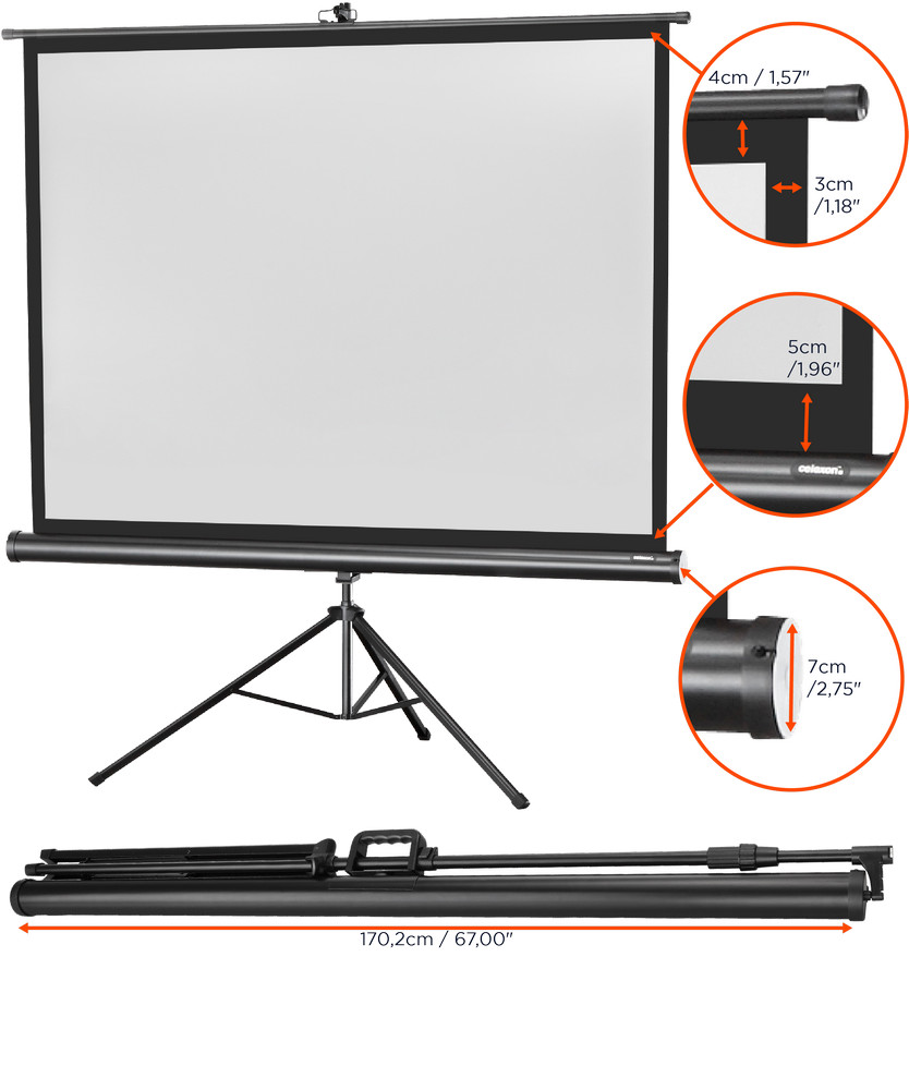 celexon Stativleinwand Economy 158 x 118 cm
