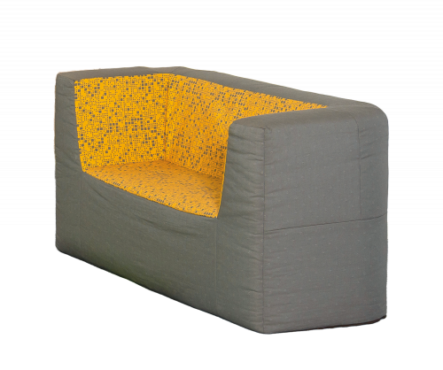 Kindersofa B/H/T: 120x60x60 cm, Sitzhöhe 30 cm, Bezug: Stoff schwer entflammbar