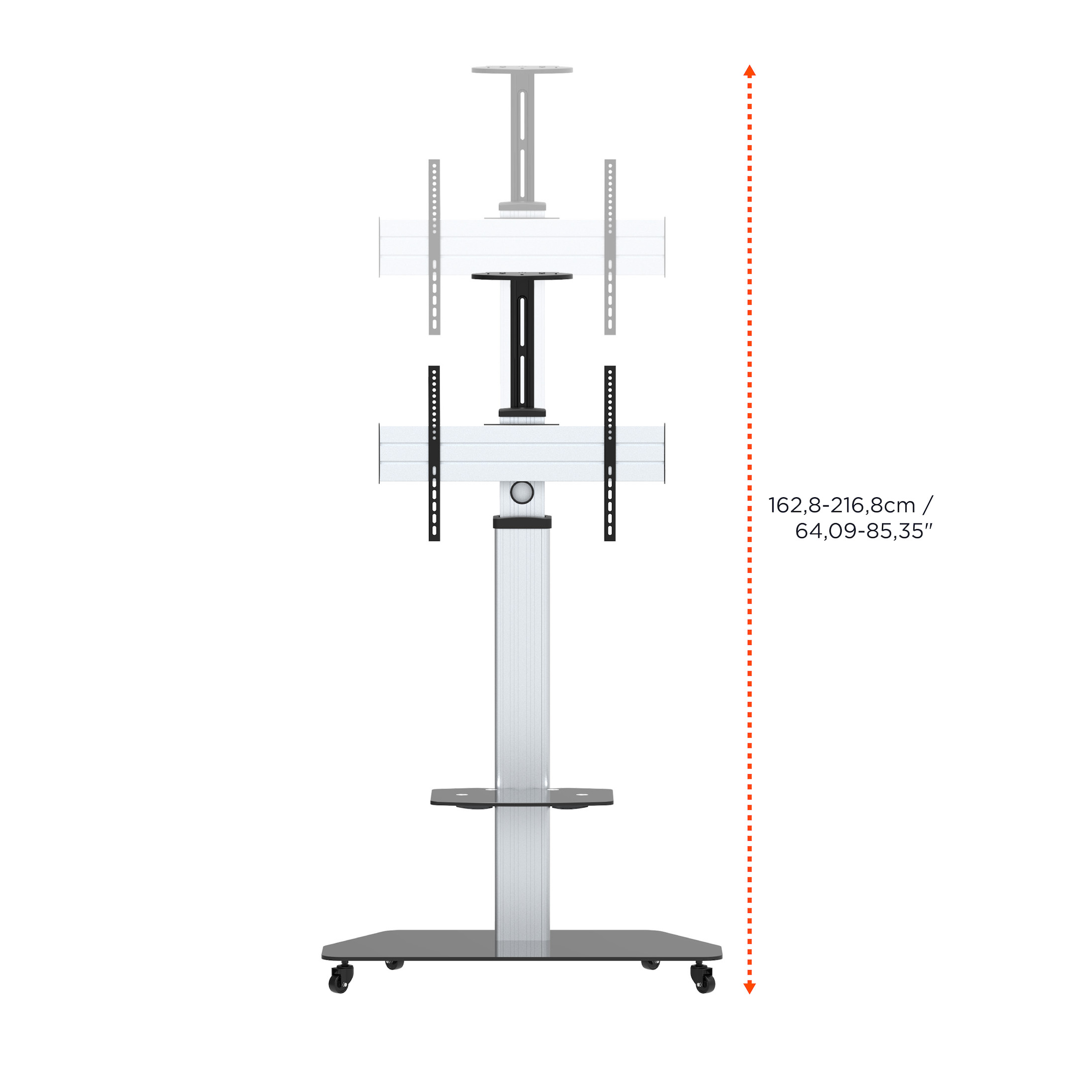 celexon Professional höhenverstellbarer Display Rollwagen Adjust-3270MP
