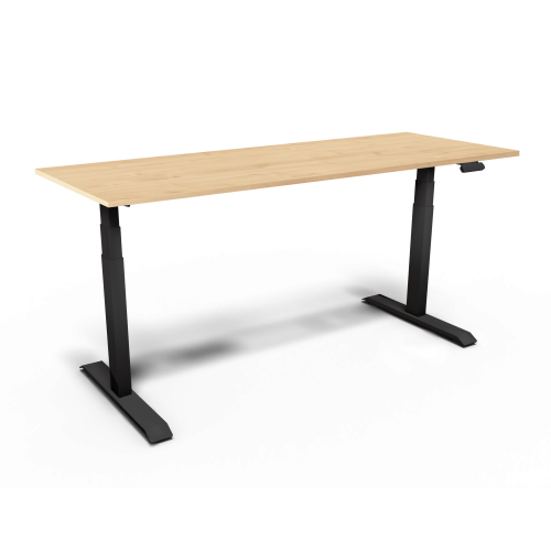 Elektrisch höhenverstellbarer Schreibtisch Gestell in Tiefschwarz, B/H/T: 160x65-130x80 cm
