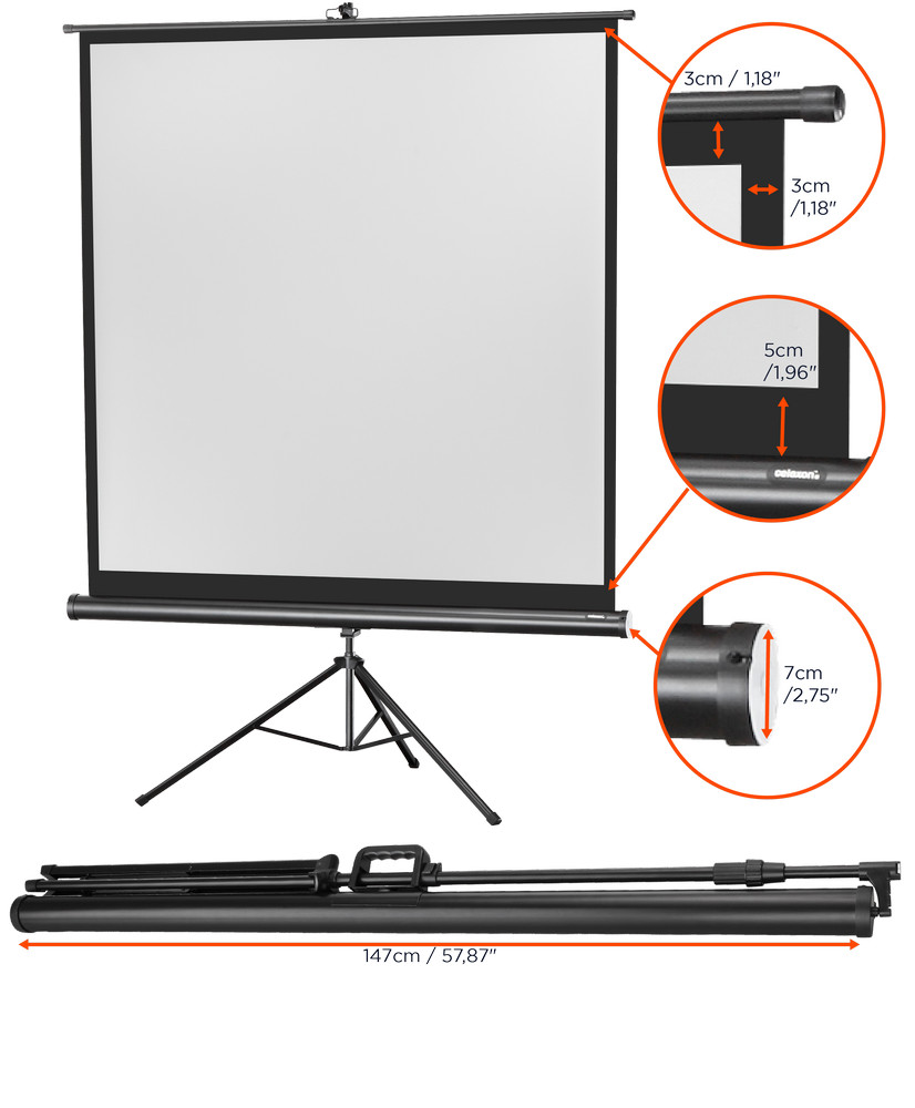 celexon Stativleinwand Economy 133 x 133 cm