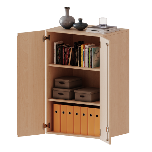 Aufsatzschrank für ErgoTray Serie, 3 Ordnerhöhe - Serie evo180 zwei Türen, B/H/T: 70,3x108x40 cm