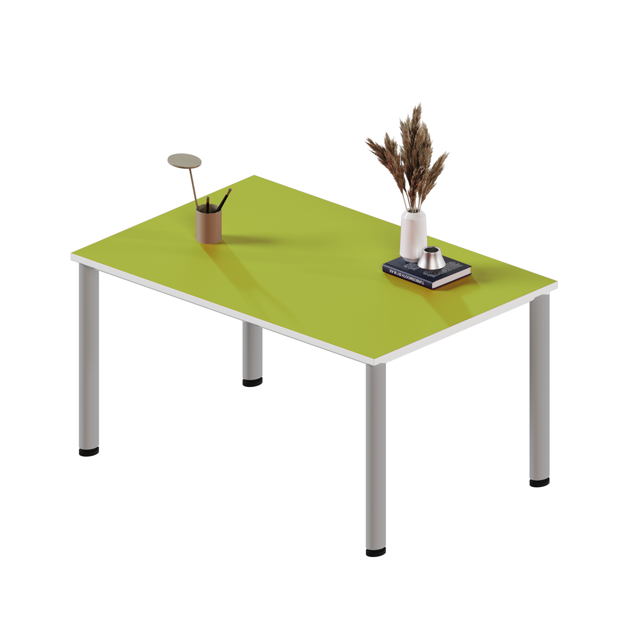 Speiseraumtisch rechteckig B/H/T: 120x46x80 cm, mit Linoleum, Stahlgestell Rundrohr 40 mm, Tischplatte mit ABS-Sicherheitskanten