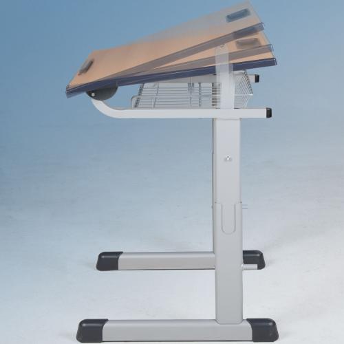 Zweier-Schülertisch TSH50Z-S mit Schichtstoffplatte, schräg- und höhenverstellbar B/H/T: 130x59-76x55 cm