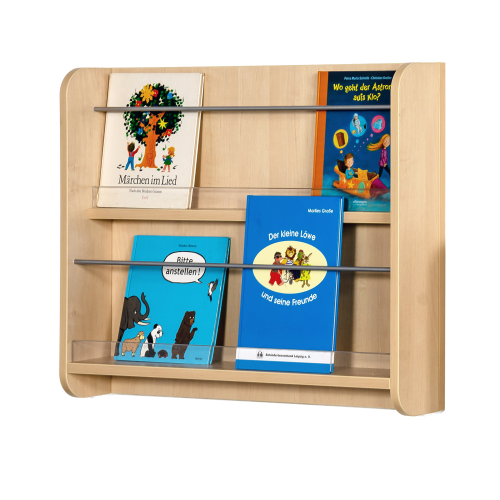 Bücherhängeregal mit 2 Ablagen, B/H/T: 78x60x13 cm