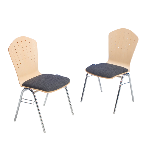 Stuhl Elena Ausführung: mit Sitz- und Rückenpolster, Sitzschale gebeizt, Sitzhöhe: 46 cm