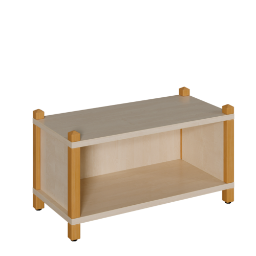 Stollen-Regal mit 1 Fach B/H/T: 82 x 40 x 40 cm, Regal mit 1 Fach, 3seitig geschlossen (ohne Einlegeboden)