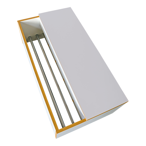 Garderobenbank mit integriertem Schuhrost und Sitztiefenverlängerung 4 Plätze, B/H/T: 80x26x52 cm
