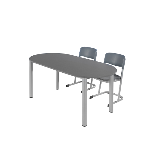 Ovaler Ergänzungstisch Tischhöhe 58 cm