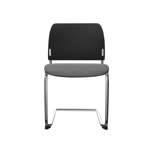 Stuhl ANABELLE mit Sitzpolsterung B/H/T: 48x82x52 cm, Gestellfarbe Schwarz, Stoffgruppe C3 (schwer entflammbar)