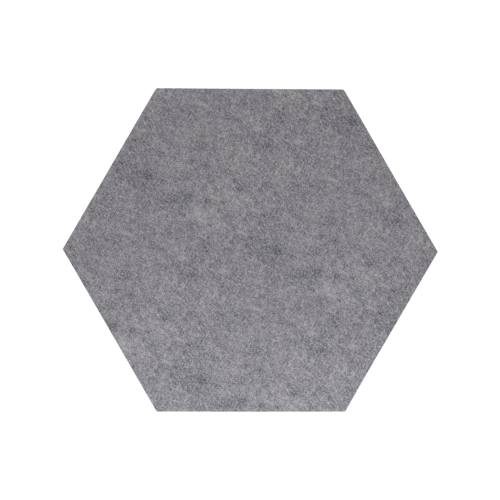 Akustikelement AKUSTIX Shape #14 B/H/T: 40x35x1,8 cm, PET Gestaltungspaneel in Hexagon-Form, Grau