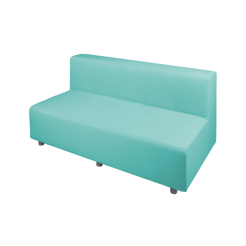 Relax! - Dreiersitzbank mit Lehne B/H/T: 138x70x72 cm, Sitzhöhe: 39 cm, Kunstleder & Polster schwer entflammbar