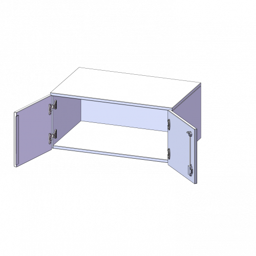 Aufsatzschrank, 1 Ordnerhöhe - Serie evo180 B/H/T: 80x36x50 cm, 2 Türen, abschließbar