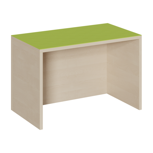 Rechteck-Podest einseitig offen, Linoleum-Deckplatte B/H/T: 70x46x40 cm, Längsseite für Rollkasten offen
