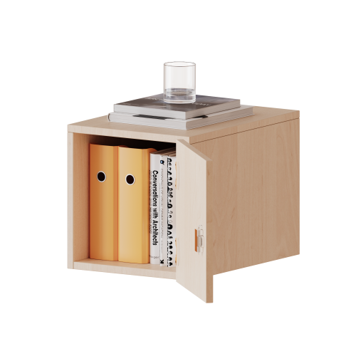 Aufsatzschrank für ErgoTray Serie, 1 Ordnerhöhe - Serie evo180 B/H/T: 36,1x36x50 cm, 1 Tür, Tür öffnet rechts