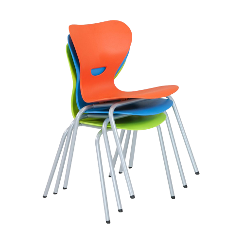 Vierbeinstuhl mit Kunststoff-Sitzschale Sitzhöhe DIN 4 - 38 cm